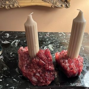 Crystal Rocks Geodes CANDLE HOLDERS